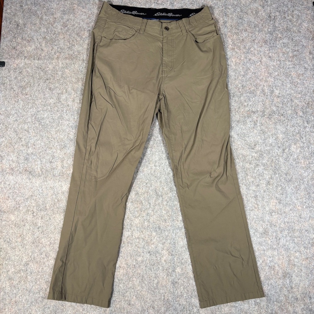 Eddie Bauer First Ascent Guide Pro Pants Mens 32x29 Brown Outdoor HOLE READ